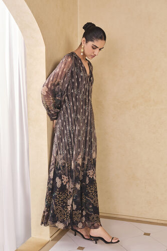 Jumaana Printed Kaftan - Black, Black, image 4